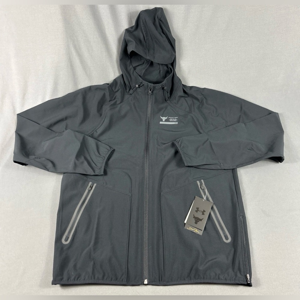 Under Armour Golf Jacket Hoodie Rock Unstoppable Medium Black Polyester